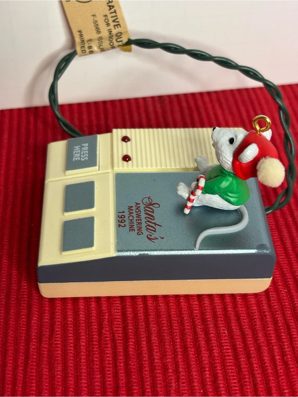 Hallmark Keepsake Ornament - Santa's Answering Machine (White & Blue)